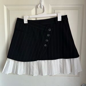Anthropologie Black and White Asymmetrical Skirt